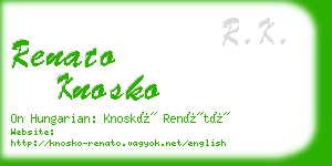 renato knosko business card